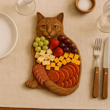 Lade das Bild in den Galerie-Viewer, Holz-Genussplatte in Katzenform