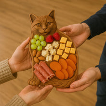 Lade das Bild in den Galerie-Viewer, Holz-Genussplatte in Katzenform