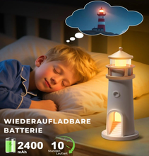 Lade das Bild in den Galerie-Viewer, Magische Leuchtturm‑Lampe mit Mond­licht-Projektion
